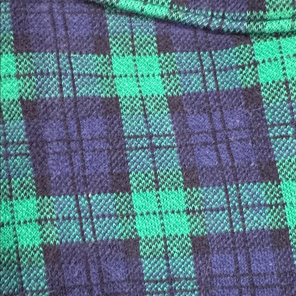 Janie and Jack Navy and Green Plaid Kids Matching Set - Picture 4 of 4